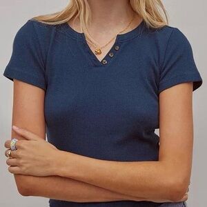 Women’s Blue BDG Henley Top